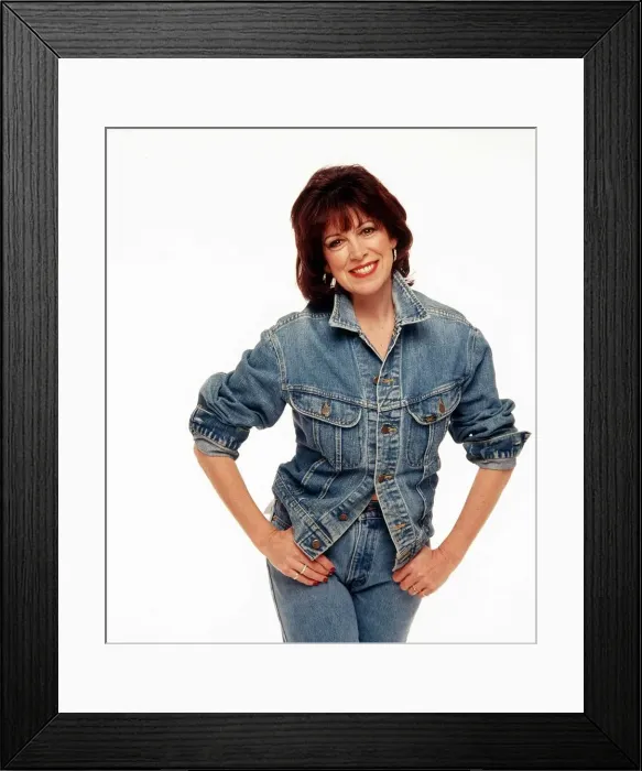 Framed Print : Sally James TV presenter studio shots June 1999 former presenter of childrens TV Framed Print : Sally James TV presenter studio shots June 1999 former presenter of childrens TV