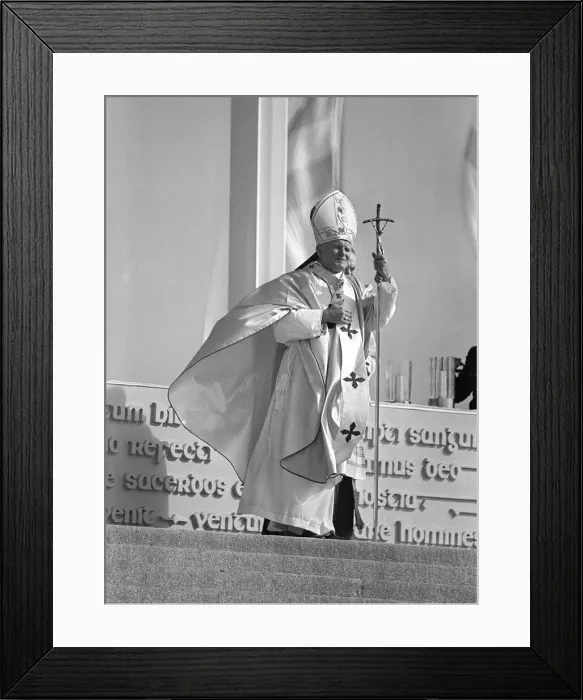 Framed Print : Pope John Paul II during his visit to Ireland 1979 The Pope in his Robes Framed Print : Pope John Paul II during his visit to Ireland 1979 The Pope in his Robes