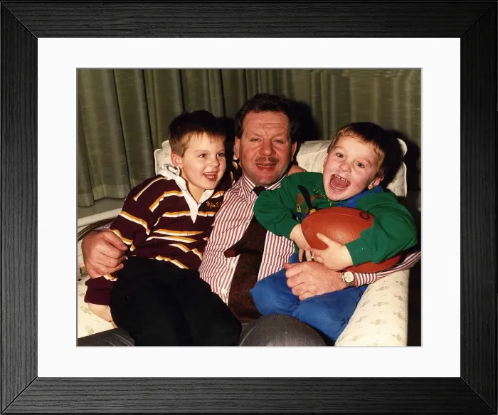 Framed Print : Bill Beaumont with family