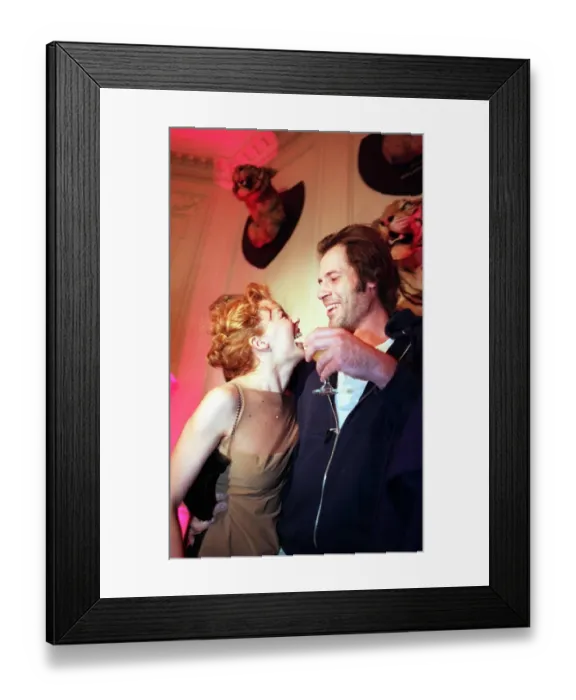 Framed Print : Kylie Minogue and Boyfriend Stephane Sednaoui at the Film Festival Party at Hopetoun