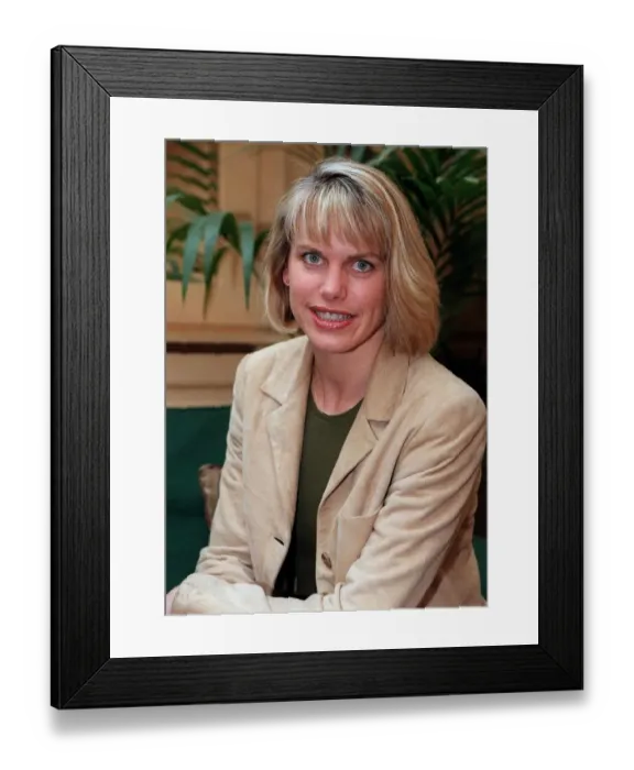 Framed Print : Anna Walker Sky TV Presenter February 1999 Framed Print : Anna Walker Sky TV Presenter February 1999