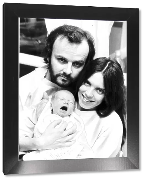 DJ John Peel with wife Sheila and new born baby son 1976 William resting in