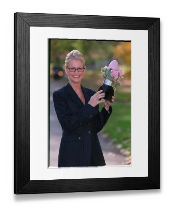 Framed Print : Ulrika Jonsson Tv Presenter November 1998 Who has been voted Beauty of the Year by