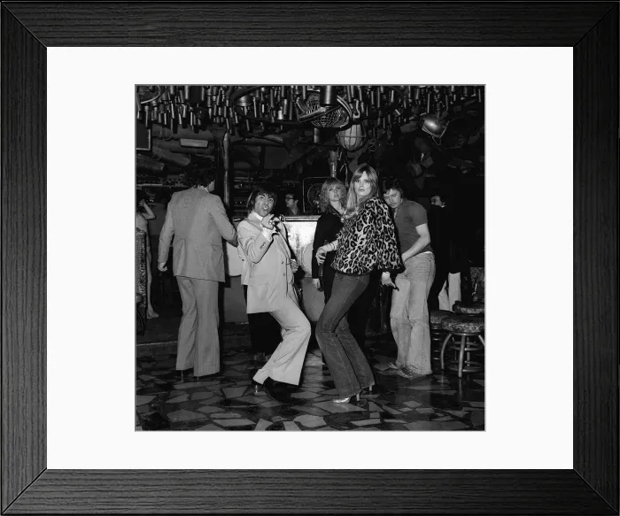 Framed Print : Keith Moon at Laval nightclub with Annette Lax 1978 Framed Print : Keith Moon at Laval nightclub with Annette Lax 1978