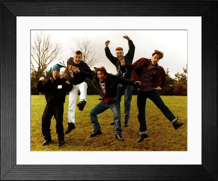 Framed Print : Take That Pop Group members are Robbie Williams Jason Orange Gary Barlow Mark Owen Framed Print : Take That Pop Group members are Robbie Williams Jason Orange Gary Barlow Mark Owen