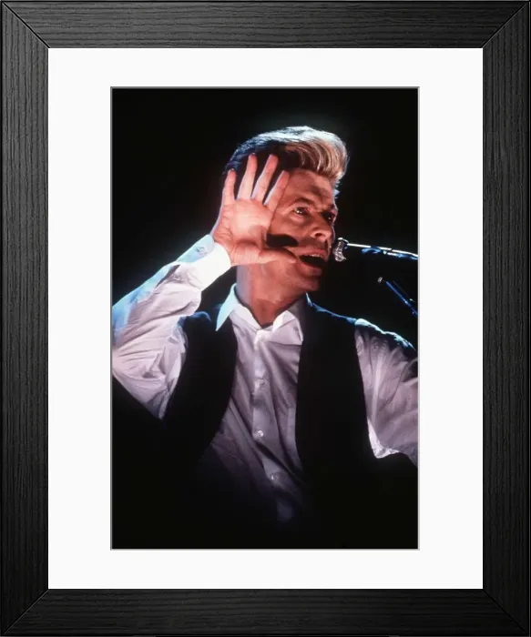 Framed Print : David Bowie Pop Singer at the London Arena Framed Print : David Bowie Pop Singer at the London Arena