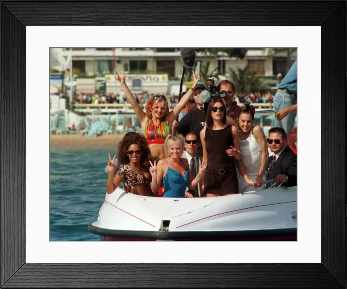 Framed Print : Spice Girls pop group at Cannes Film Festival May 1997 Framed Print : Spice Girls pop group at Cannes Film Festival May 1997