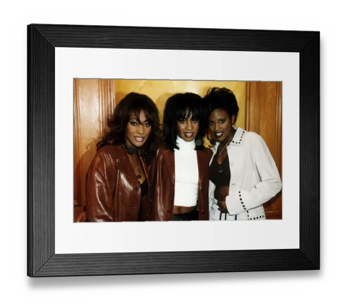 Framed Print : Eternal Pop group at a party after the Brit Awards. 21st February 1997