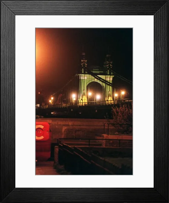 Framed Print : Hammersmith Bridge is one of the bridges crossing the River Thames Framed Print : Hammersmith Bridge is one of the bridges crossing the River Thames