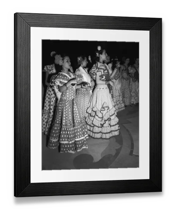 Framed Print : Spanish dress circa 1959