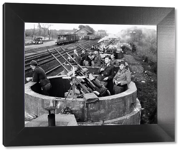 WW2 - May 1945 German A. A train captured complete with its crew