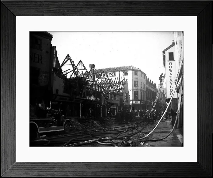 Framed Print : Bomb damaged Norwich during WW2 Circa April 1942 Framed Print : Bomb damaged Norwich during WW2 Circa April 1942