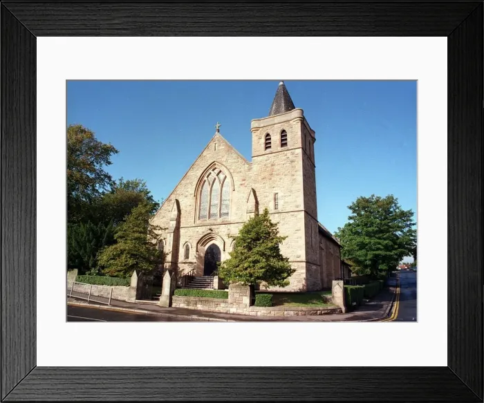 Framed Print : St Jospeh Catholic Church Milngavie exterior Father Noel Barry priest