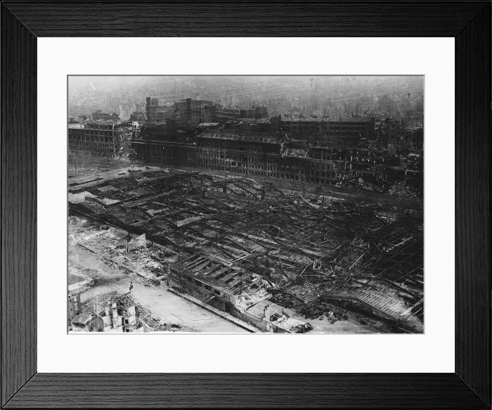 Framed Print : WW2 - April 1945 The Devastation caused by R. A. F. bombing to a large factory Framed Print : WW2 - April 1945 The Devastation caused by R. A. F. bombing to a large factory