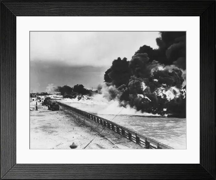 Framed Print : WW2 Petroleum Weapons June 1945 Heavy Flame Throwers installed for the defence of Framed Print : WW2 Petroleum Weapons June 1945 Heavy Flame Throwers installed for the defence of