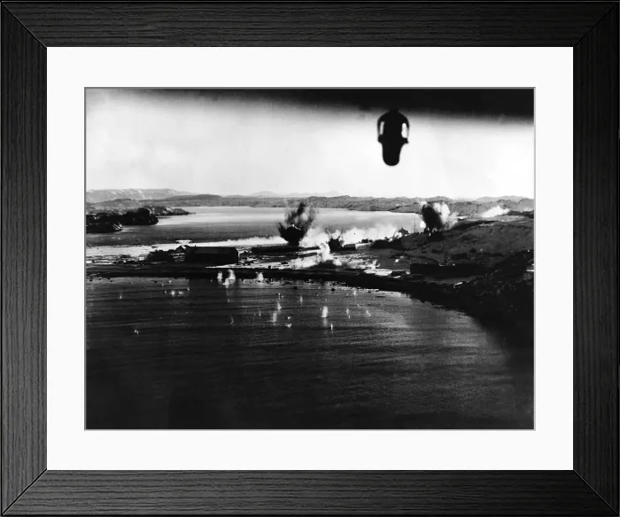 Framed Print : RAF Blenhein bombers attack Herla Aerodrome at Vassgo Norway 1941 WW2 Framed Print : RAF Blenhein bombers attack Herla Aerodrome at Vassgo Norway 1941 WW2