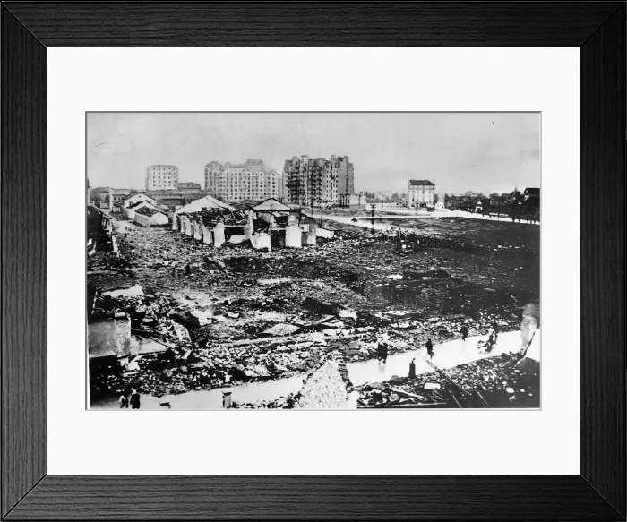 Framed Print : WW2 German barracks destroyed Dec 43 by French resistance forces in Framed Print : WW2 German barracks destroyed Dec 43 by French resistance forces in