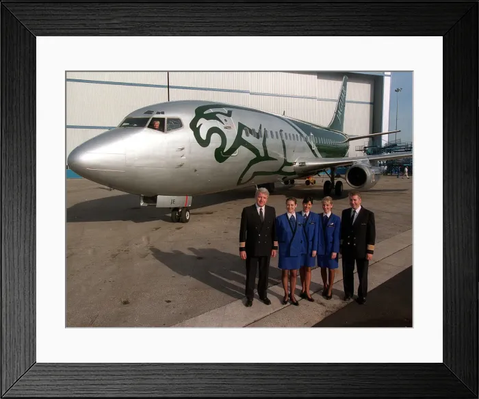 Framed Print : Aircraft Jaguar October 1996 with Crew at Manchester Airport LFEY003 Framed Print : Aircraft Jaguar October 1996 with Crew at Manchester Airport LFEY003