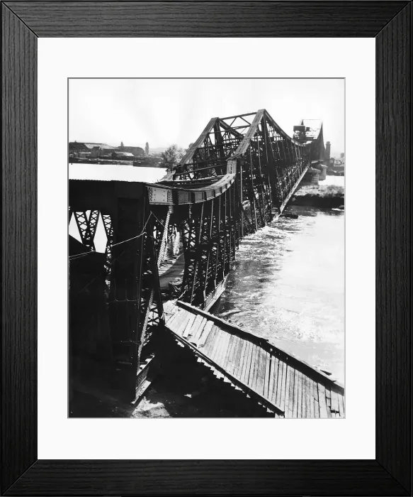 Framed Print : The Rouen English Rail Bridge over the Seine was built by the English during World War Framed Print : The Rouen English Rail Bridge over the Seine was built by the English during World War