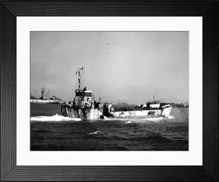 Framed Print : Landing craft loaded with troops head towards the Normandy beaches during D Day invasion Framed Print : Landing craft loaded with troops head towards the Normandy beaches during D Day invasion