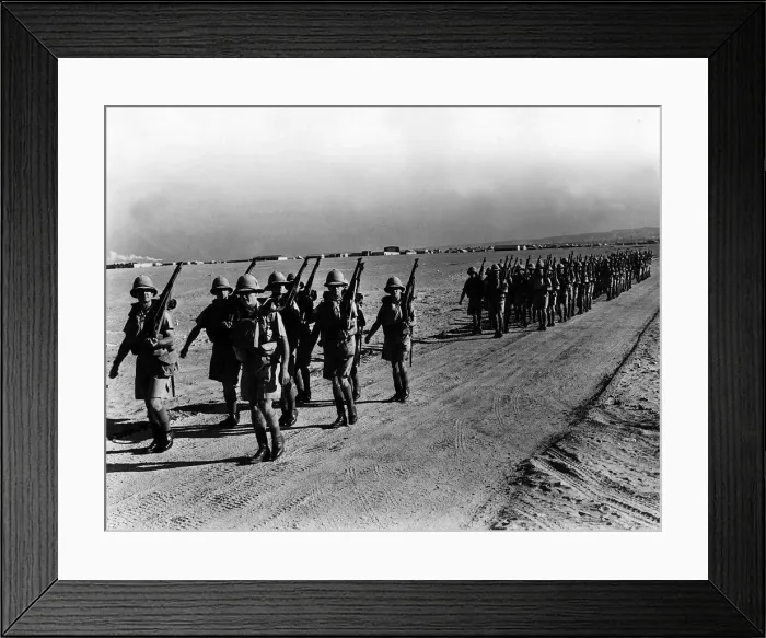 Framed Print : British infantry soldiers training in Egypt, circa 1942. WW2 Framed Print : British infantry soldiers training in Egypt, circa 1942. WW2