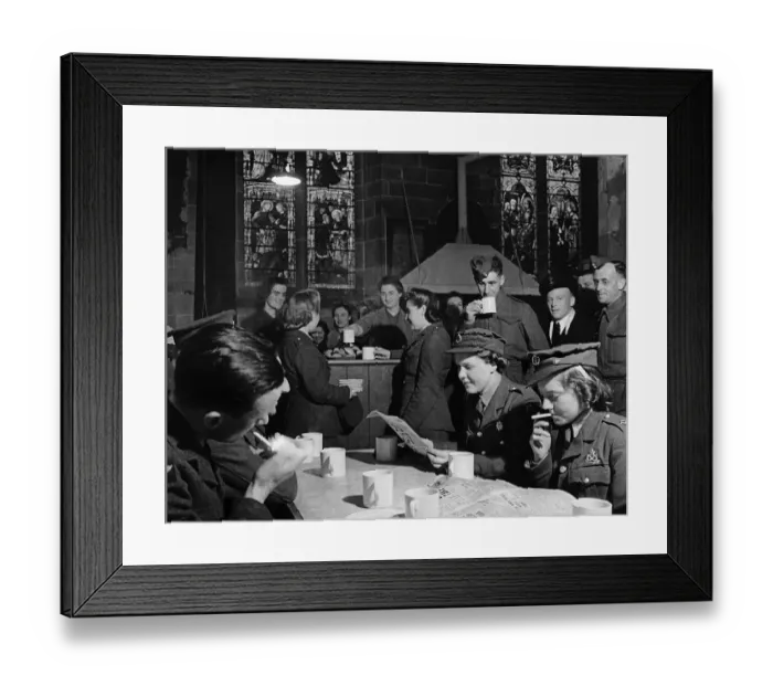 Framed Print : WW2 St Helens Church Worcester May 44 being used as a YMCA canteen