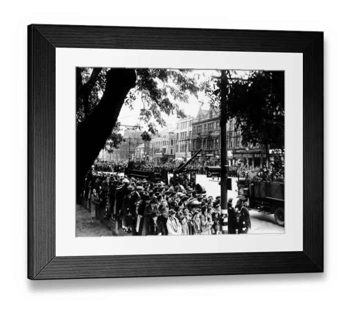 Framed Print : Military parade through Newcastle on Tyne August 1941 Framed Print : Military parade through Newcastle on Tyne August 1941