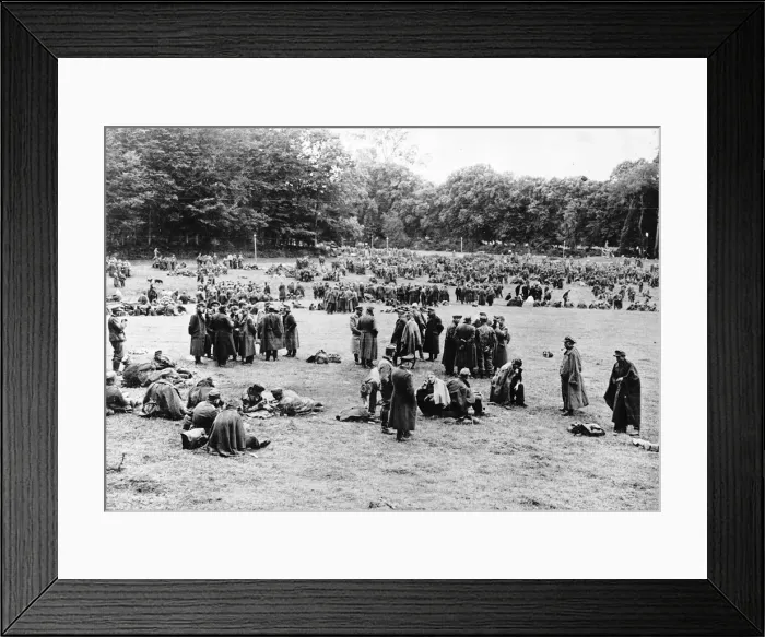 Framed Print : These officers and men are all that are left from four German divisions after the capture Framed Print : These officers and men are all that are left from four German divisions after the capture