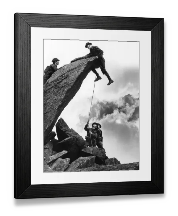 Framed Print : WW2 Home Guard in training in North Wales 1942