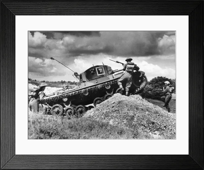 Framed Print : WW2 Training the Home Guard July 1941 Home Guard attacking a tank put out