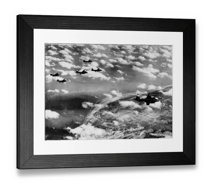 Framed Print : WW2 B-26 marauders of Ninth Air Force heading home after raid on Europe