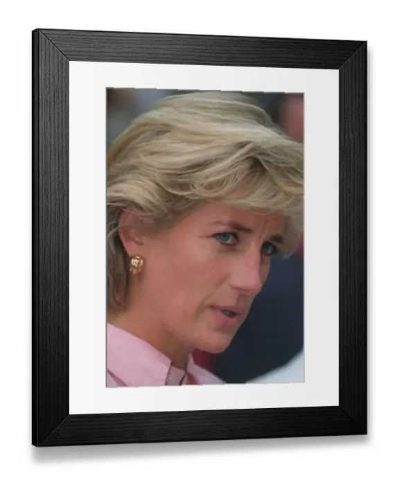 Framed Print : Diana, Princess of Wales makes a three day visit to Bosnia - Herzegovina as part of her Framed Print : Diana, Princess of Wales makes a three day visit to Bosnia - Herzegovina as part of her