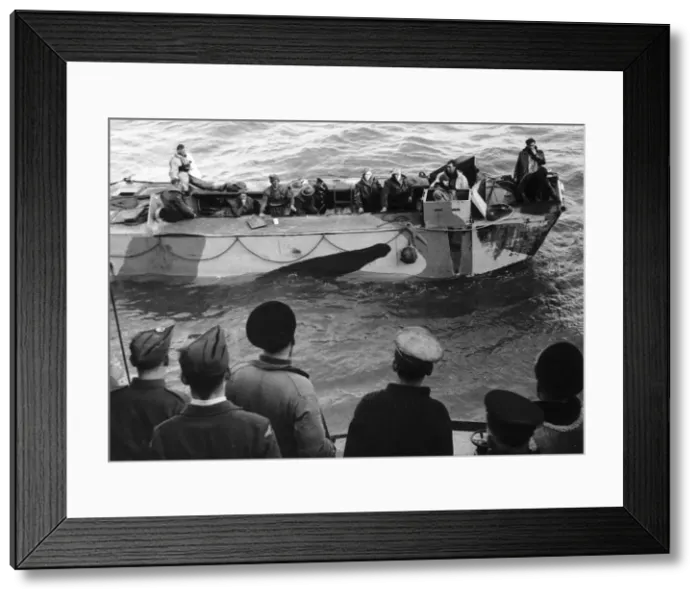Framed Print : WW2 - Landing Craft used by Royal Navy during one of their raids Framed Print : WW2 - Landing Craft used by Royal Navy during one of their raids