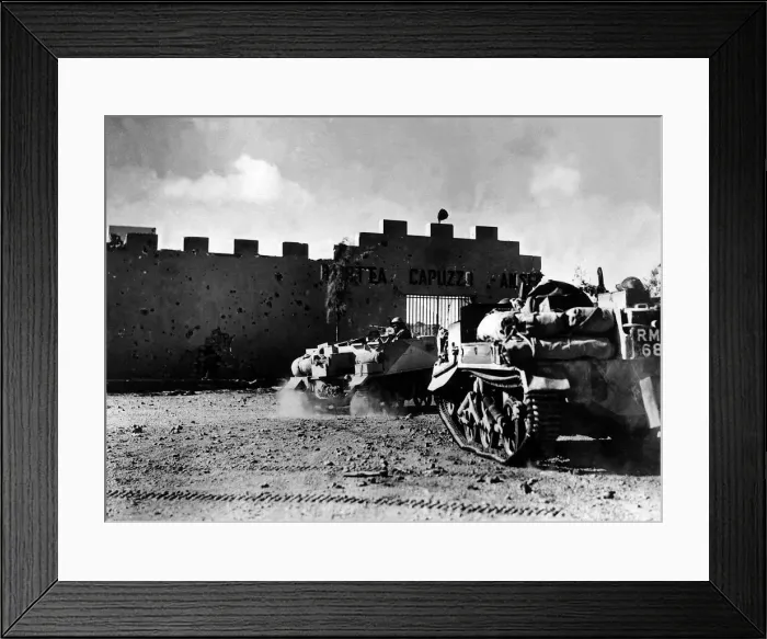 Framed Print : Battered wall of Fort Bapuzzo Italian fortress 1941 taken in the British