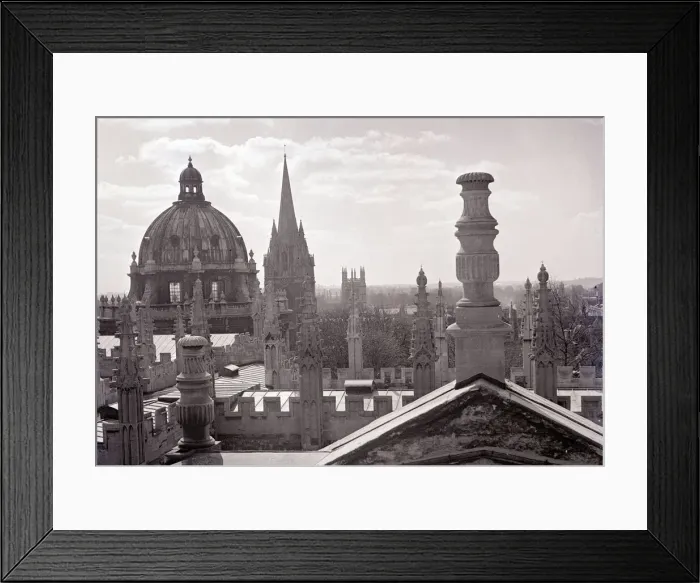 Framed Print : View from the rooftop of Oxford university aerial view acedemic institutions roof Framed Print : View from the rooftop of Oxford university aerial view acedemic institutions roof