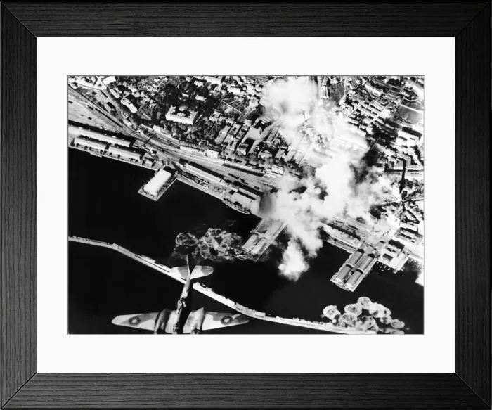 Framed Print : South African & Australian Baltimore bombers attack the Adriatic harbour of Fiume hitting Framed Print : South African & Australian Baltimore bombers attack the Adriatic harbour of Fiume hitting