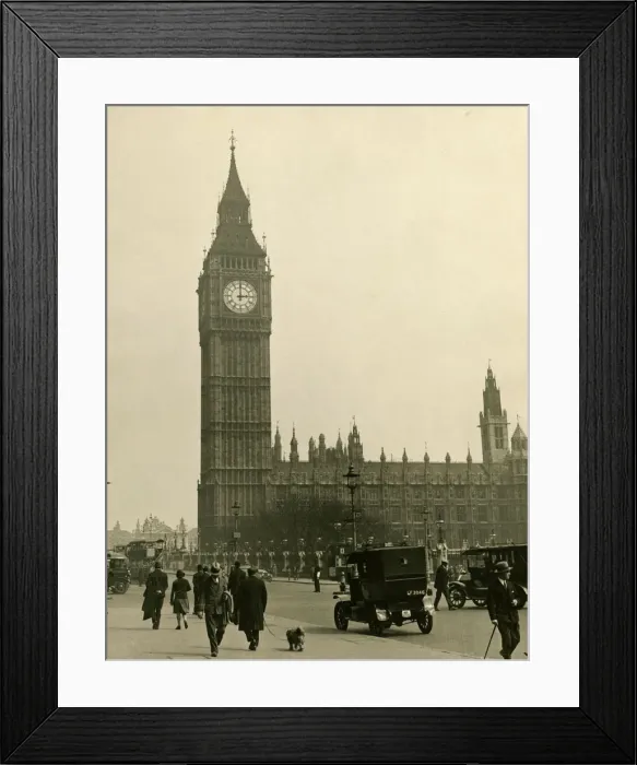 Framed Print : The St. Stephens Tower of the Houses of Parliament in which is housed the great bell of Framed Print : The St. Stephens Tower of the Houses of Parliament in which is housed the great bell of