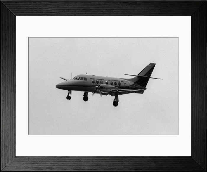 Framed Print : British Aerospace Jetream 31 on a demonstration flight at BAe Hatfield in Hertfordshire Framed Print : British Aerospace Jetream 31 on a demonstration flight at BAe Hatfield in Hertfordshire