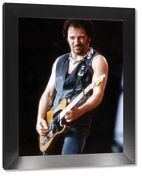 Bruce Springsteen May 1993 The Boss at Milton Keynes Bowl Playing Guitar