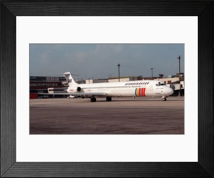 Framed Print : Aircraft McDonnell Douglas MD82 August 1988 of SAS Scandinavian Airline Services Framed Print : Aircraft McDonnell Douglas MD82 August 1988 of SAS Scandinavian Airline Services