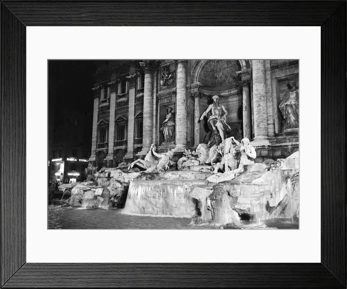 Framed Print : Italy Places Trevi Fountain Rome Italy June 1962 Framed Print : Italy Places Trevi Fountain Rome Italy June 1962