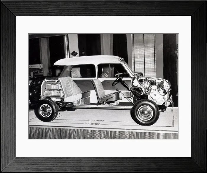 Framed Print : A cut away view showing the interior of the new Austin Seven car Framed Print : A cut away view showing the interior of the new Austin Seven car
