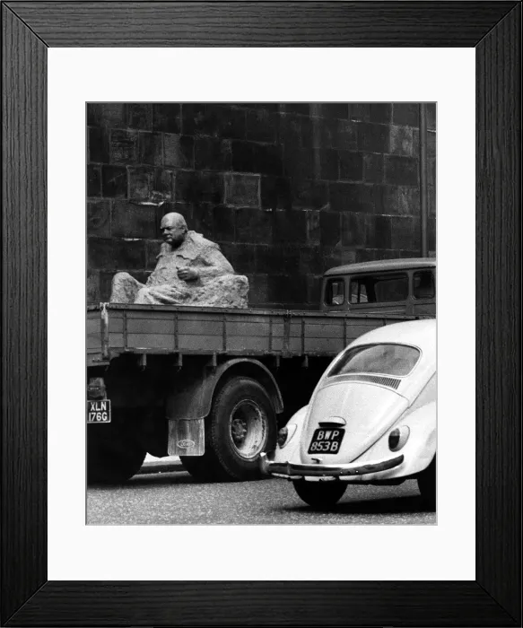 Framed Print : Sir Winston Churchill - 1969 British Prime Minister - A big statue of Winston Churchill Framed Print : Sir Winston Churchill - 1969 British Prime Minister - A big statue of Winston Churchill