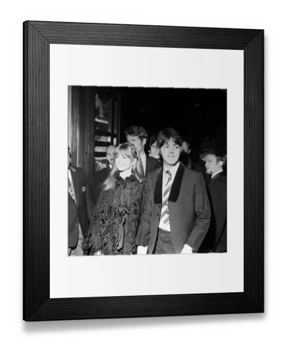 Framed Print : Paul with fiancee, actress Jane Asher at the premiere of Framed Print : Paul with fiancee, actress Jane Asher at the premiere of
