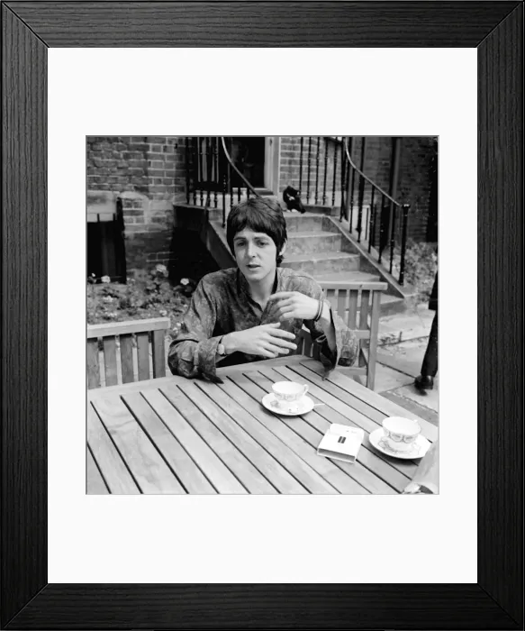 Framed Print : Paul McCartney at his St Johns Wood house on his 25th birthday 18 June 1967