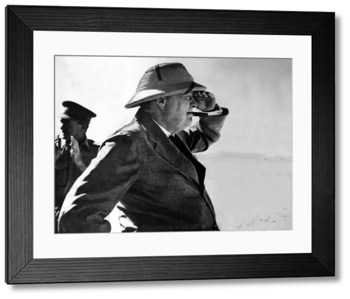 Framed Print : World War Two. During his stay in the Middle East, Britain Framed Print : World War Two. During his stay in the Middle East, Britain