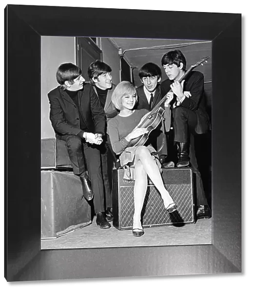 The Beatles in Paris with French singer Sylvie Vartan January 1964