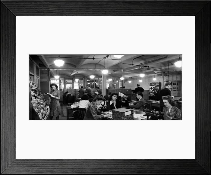 Framed Print : Female office workers 1946 Framed Print : Female office workers 1946