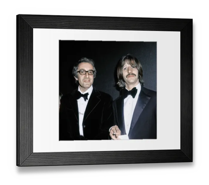 Framed Print : Peter Sellers with Ringo Starr at the Premiere of Oh What a Lovely War