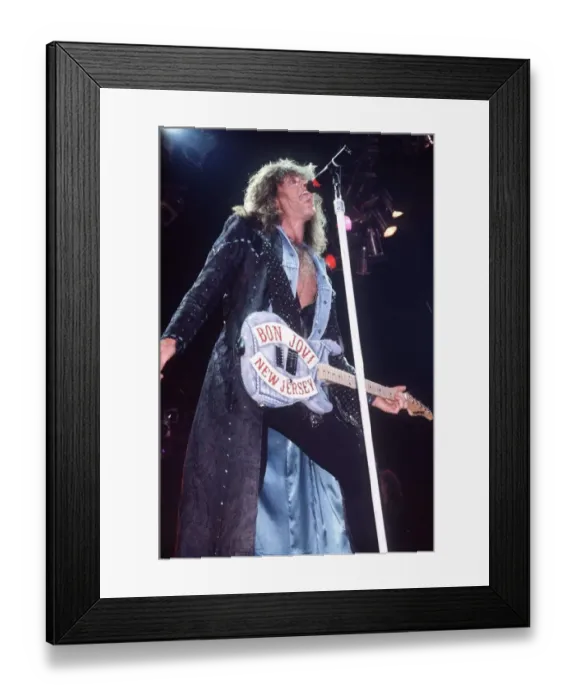 Framed Print : Bon Jovi rock group in concert at Wembley December 1988 Framed Print : Bon Jovi rock group in concert at Wembley December 1988